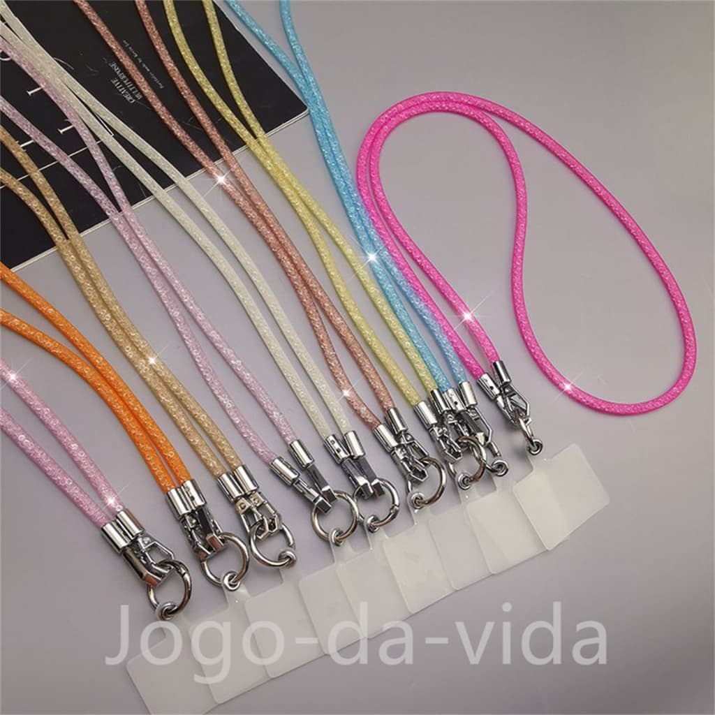 Cordão Antiperda Brilhante Para Celular e Cordão De Strass Brilhante Pendurar No Cristal e Chaveiro Acessórios