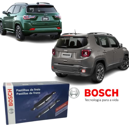 Jogo de Pastilha Traseira Bosch Jeep Renegade e Compass