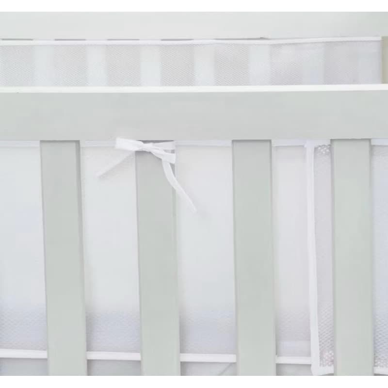 Tela Protetora Para As Laterais Berço Padrão E Americano Cor Branca