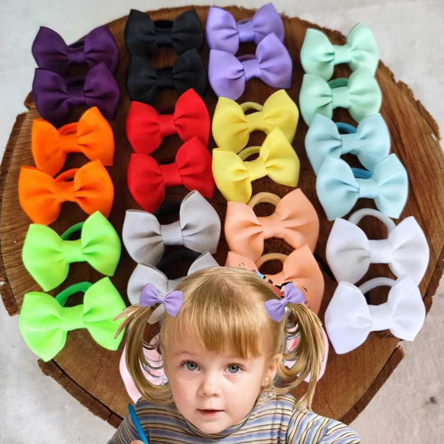 Laço de cabelo Xuxinha Elástico Rabico Bebê Infantil menina  kit 20 Peças