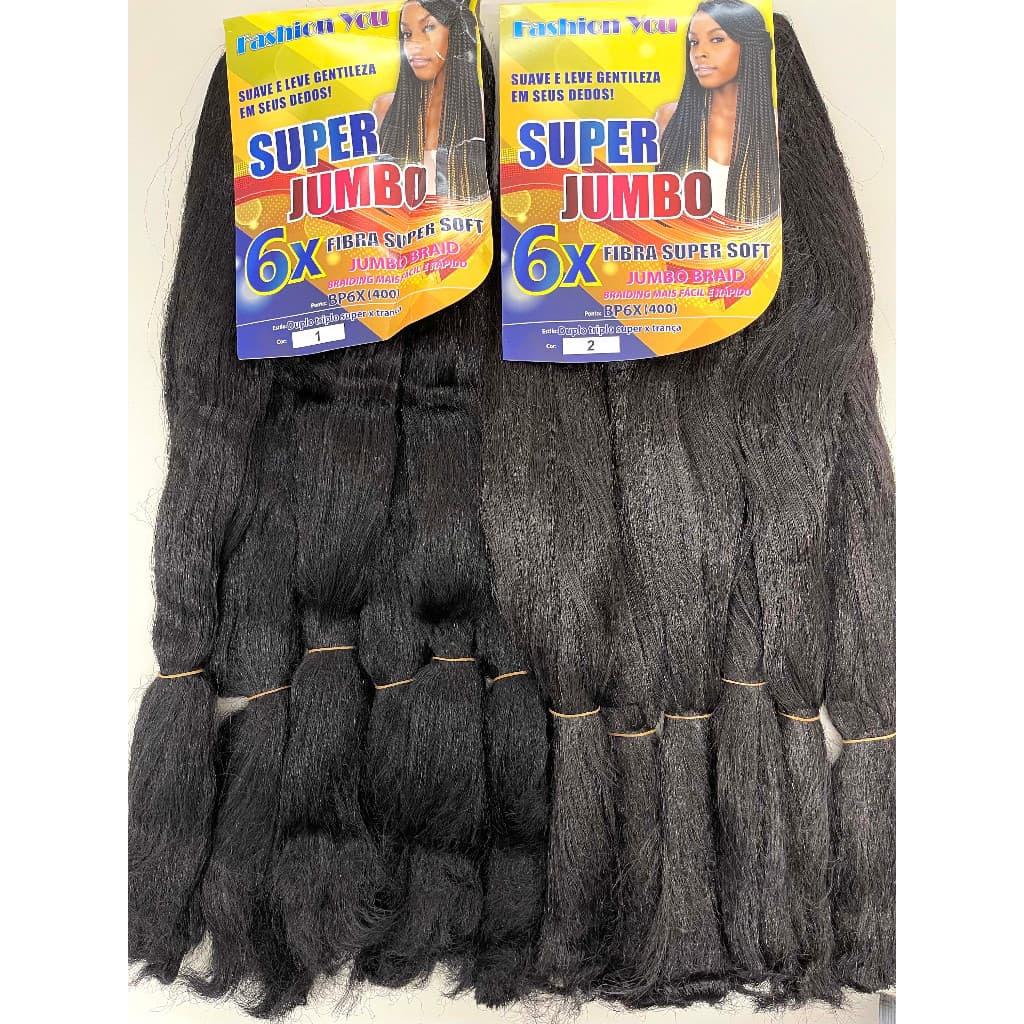 Cabelo Jumbo 6X 400G Pacotão Para Tranças Super Jumbo Box braid - FASHION YOU