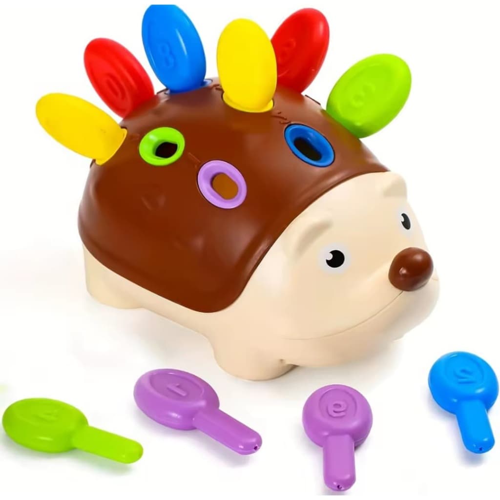 Brinquedo De Montar Encaixe Educativo Sensorial Encaixar Ouriço Porco Espinho Recurso Aprendizagem