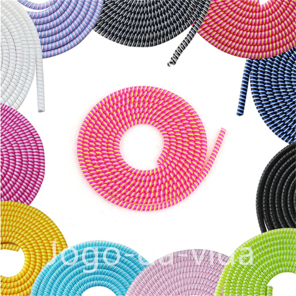 Protetor de fio Celular Manga De Proteção Do Cabo USB Universal 1.4m De Dados De colorido Em Um Grampo Espiral Criativo