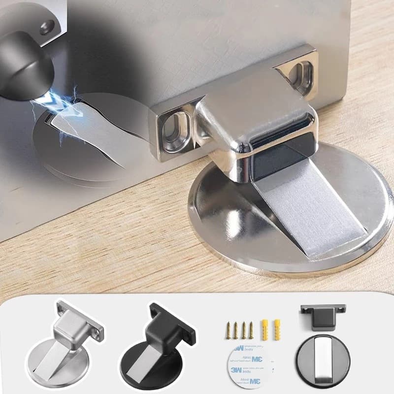 Prendedor de Porta Magnético Slim Cromado