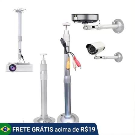 Suporte retrátil para projetor de teto e parede (40 cm e 60 cm)