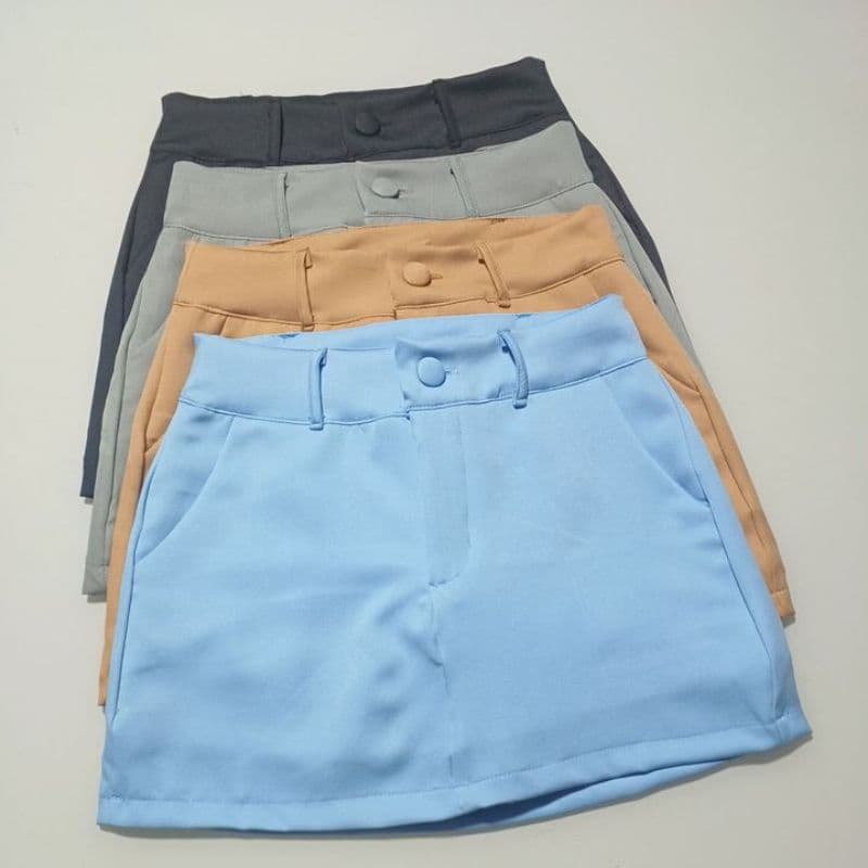 Short Saia Alfaiataria Feminina Moda