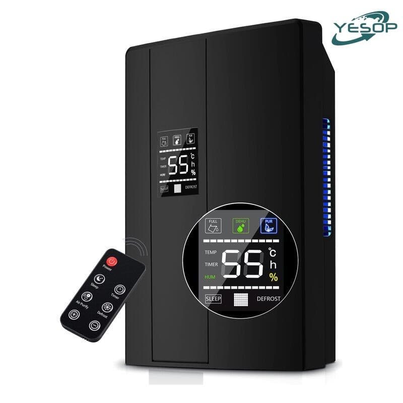Desumidificador De Ar Ambiente Desumidificadores Eletrico Antimofo Portátil E Bivolt Operação Controle Remota Yesop