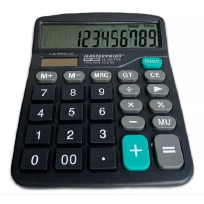 Calculadora Eletrônica De Mesa 12 Dígitos Mp1086 Masterprint Oferta!!!!!!