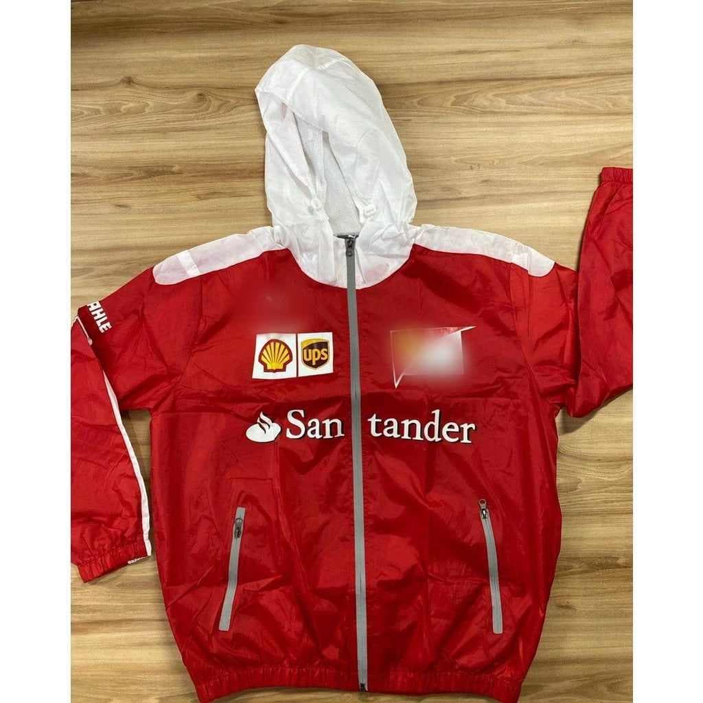 Jaqueta Corta vento santander vermelha Refletiva Raridade