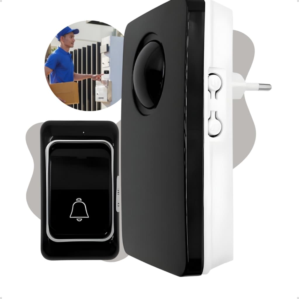 Campainha Sem Fio Bivolt A Prova d'água Residencial com 38 Toques Longo Alcance ate 200 Metros