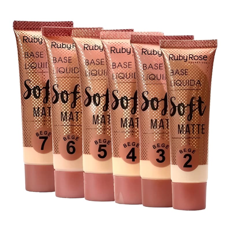 Base Liquida Facial Solft Matte bege  Ruby Rose