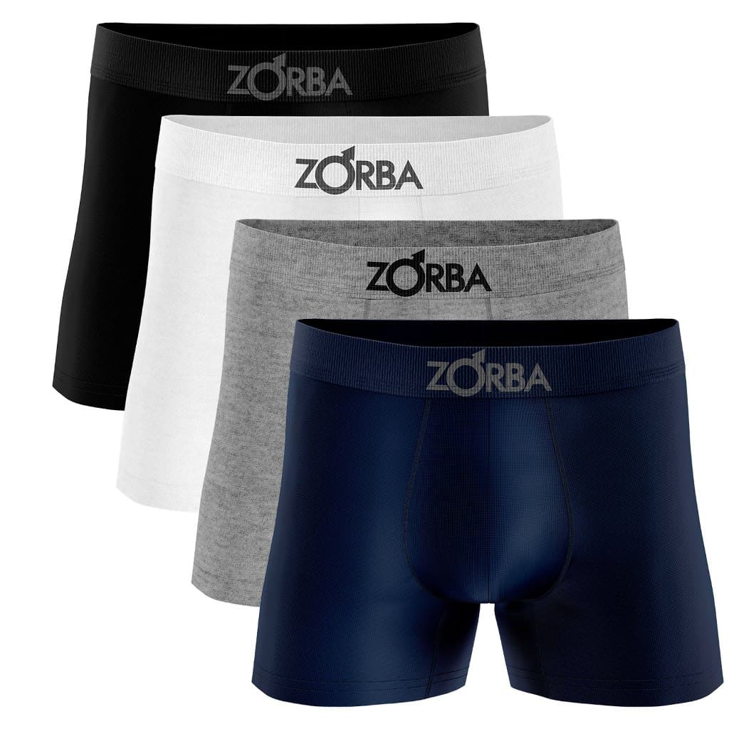 Promoção Kit 4 Cuecas Boxer Algodão Sem Costura Box Zorba Seamless Confortável