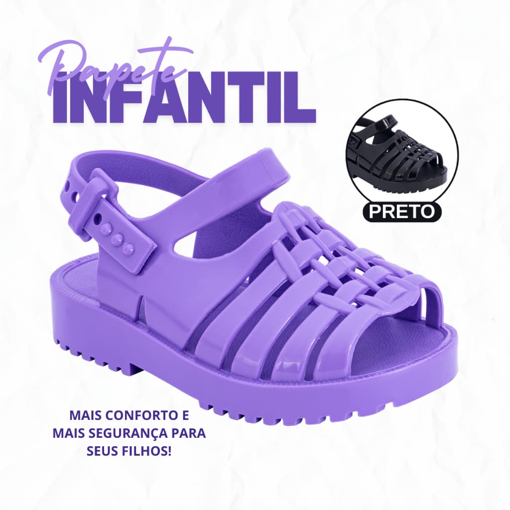 Sandalia Infantil Menina Casual Papete Feminina Leve E Segura Envio Imadiato