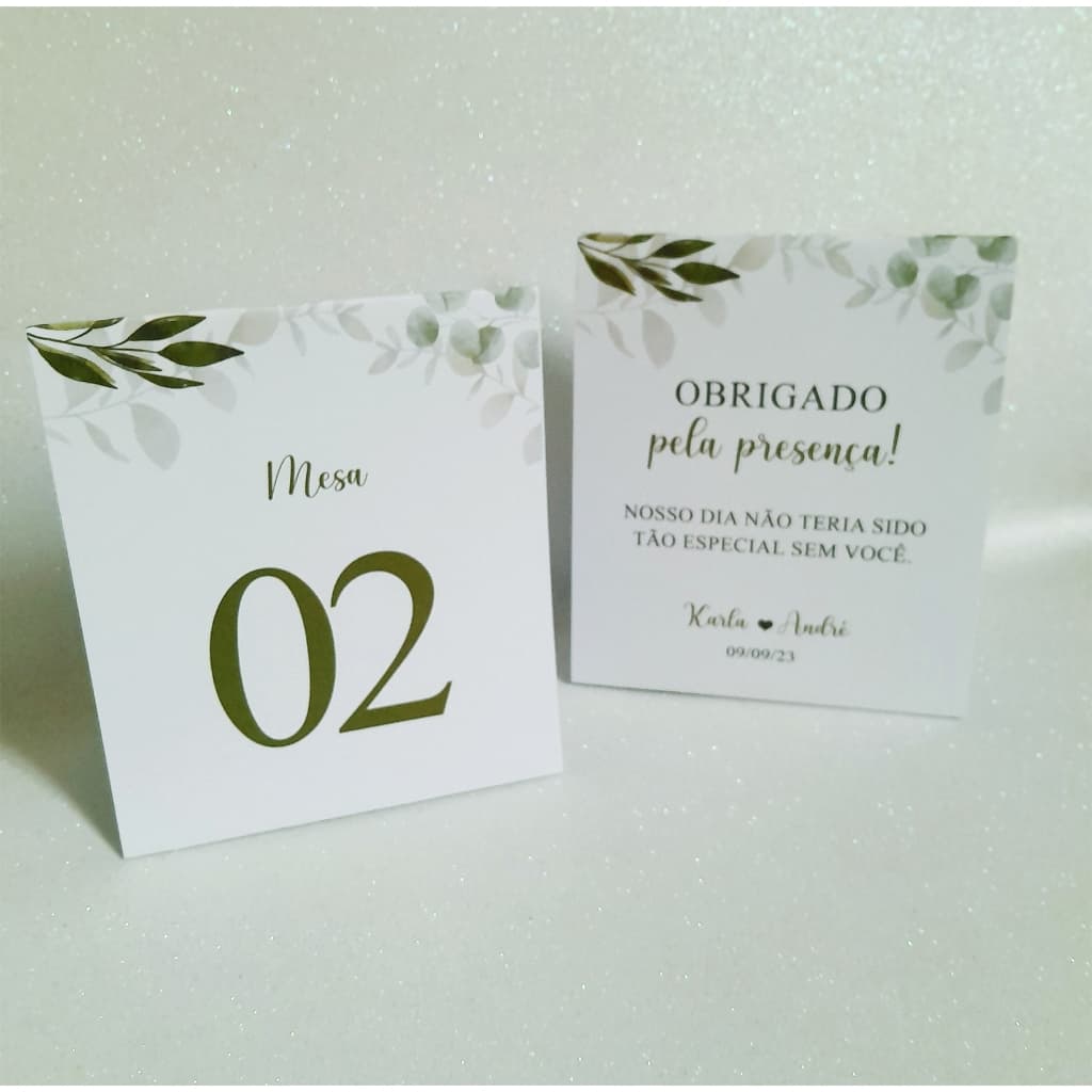 Marcador de mesa personalizado