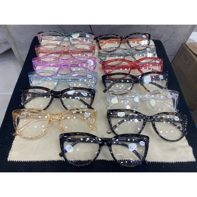 oculos pra leitura perto de grau AM195 diamante 3D gatinho oval feminino mulher chic novo