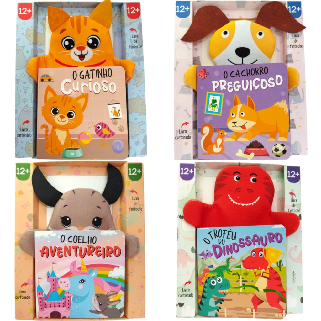 Livro com Fantoche - Diversão e Aprendizado em Uma Só História - fantasia - presente - Pé da letra