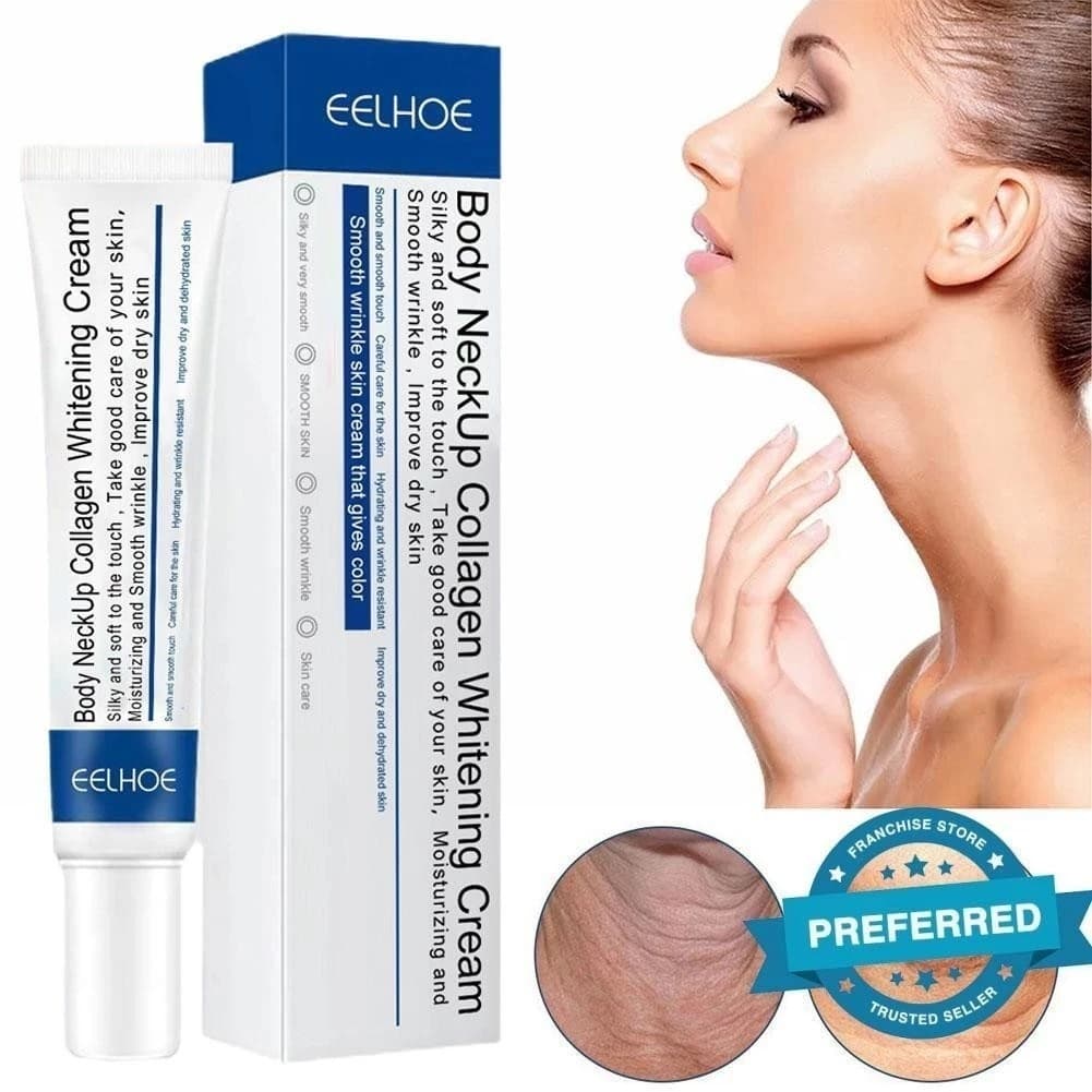 Creme De Pescoço Colágeno Anti-Envelhecimento Clareamento Hidratante Levantamento Para Queixo Duplo