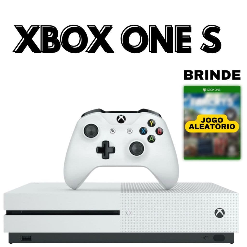 Xbox One S Video Game Console 512GB Na Caixa + Jogo + NF
