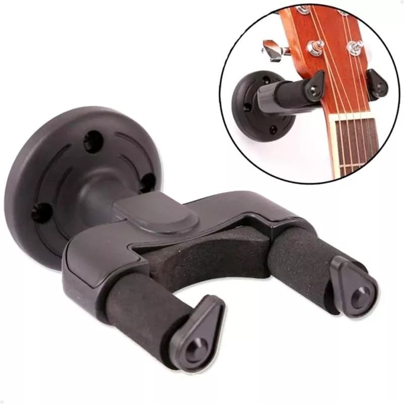 Suporte de Parede Lorben Fixo com Trava para Pendurar Instrumentos Violão Guitarra Baixo Violino Ukulele