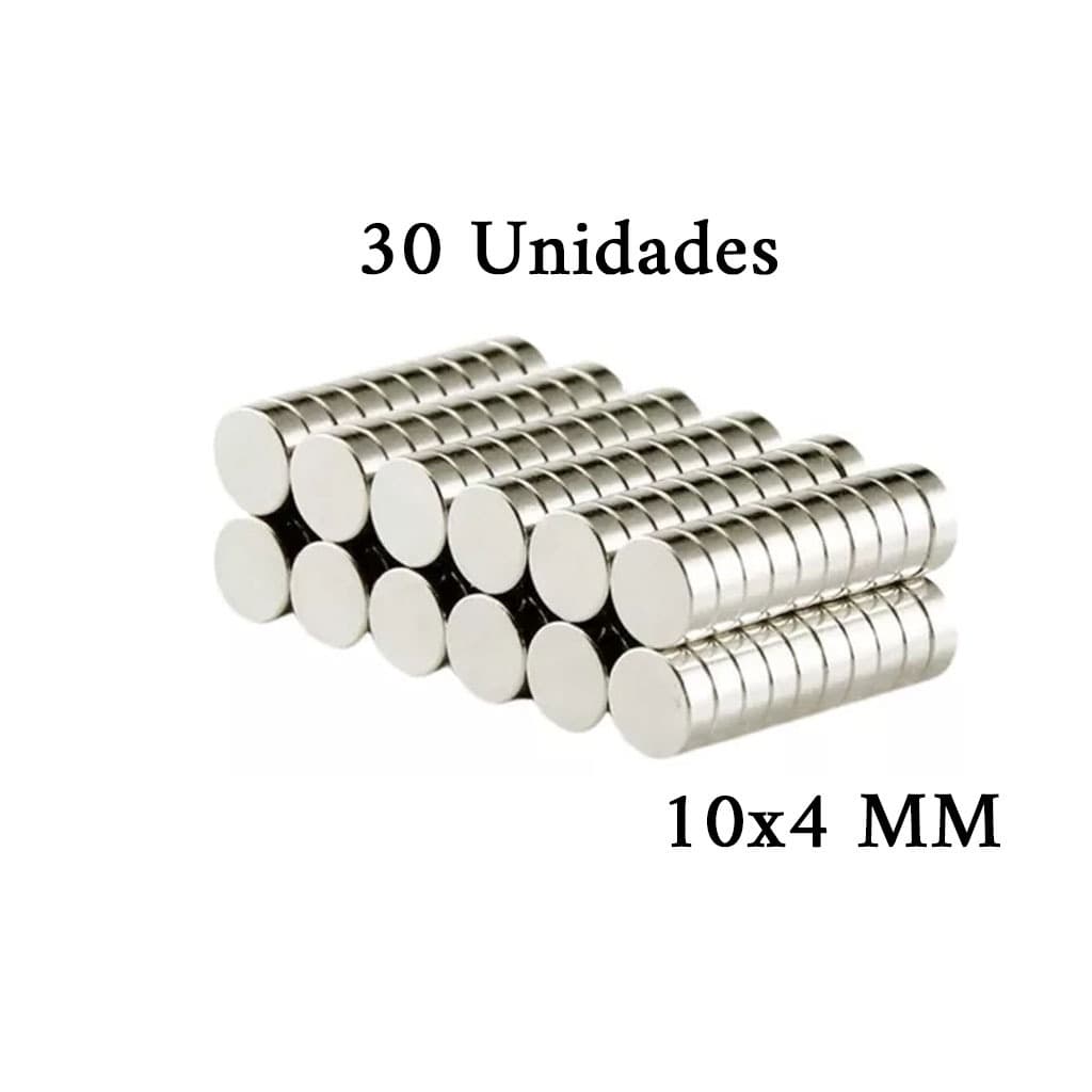 Imã De Neodimio Super Forte 10x4 Mm Promoção KIT 30 Unidades