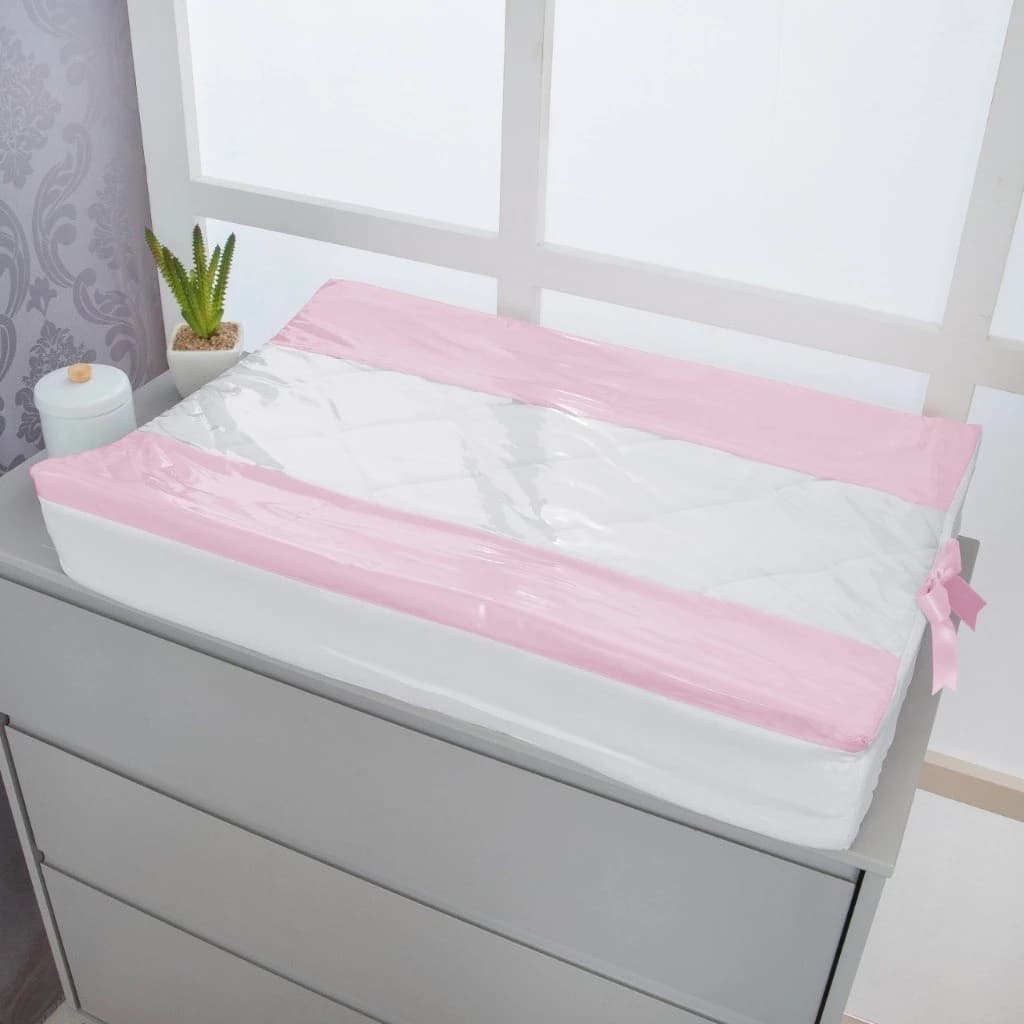 Trocador de Fralda Anatômico para Cômoda com Capa Plástica – Padrão Americano | Coleção Pérola Luxo