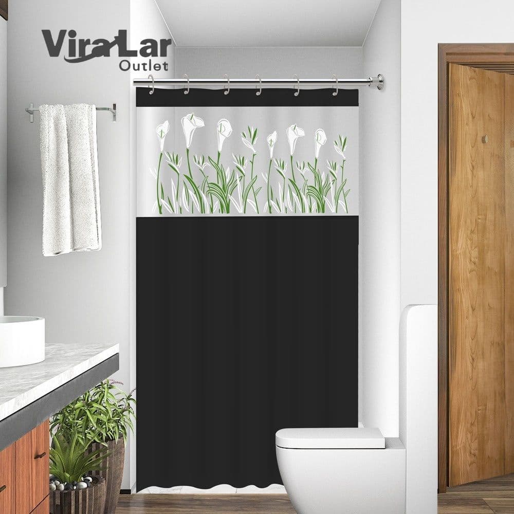 Cortina de Banheiro PVC Premium Estampada – Prática, Antimofo e Fácil Limpeza
