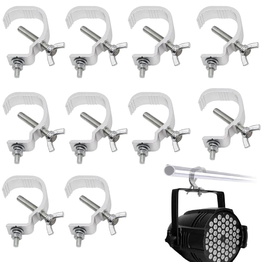 Kit 10 Garra Clamp Lorben Alumínio Q15 A Q30 Gancho Fixação Iluminação Moving Canhão Luz