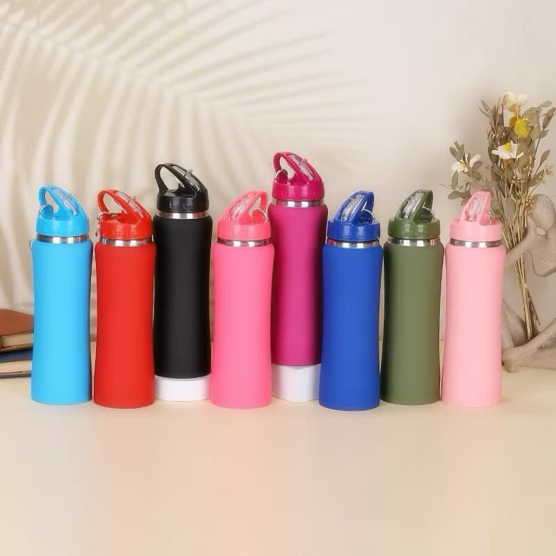 Garrafa Térmica com Alça em Aço Inoxidável - Capacidade de 600ml/800ml/com silicone Não é possível manter a temperatura