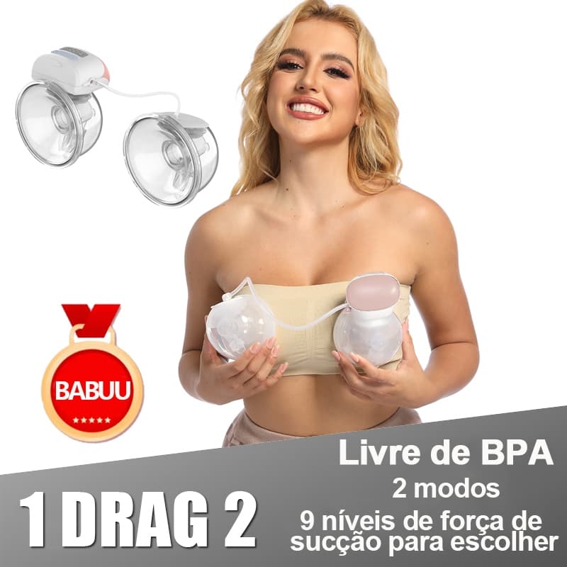 BABUU Bomba Tira Leite Materno Para Amamentação Vestível Com Mãos Livres Recarregável