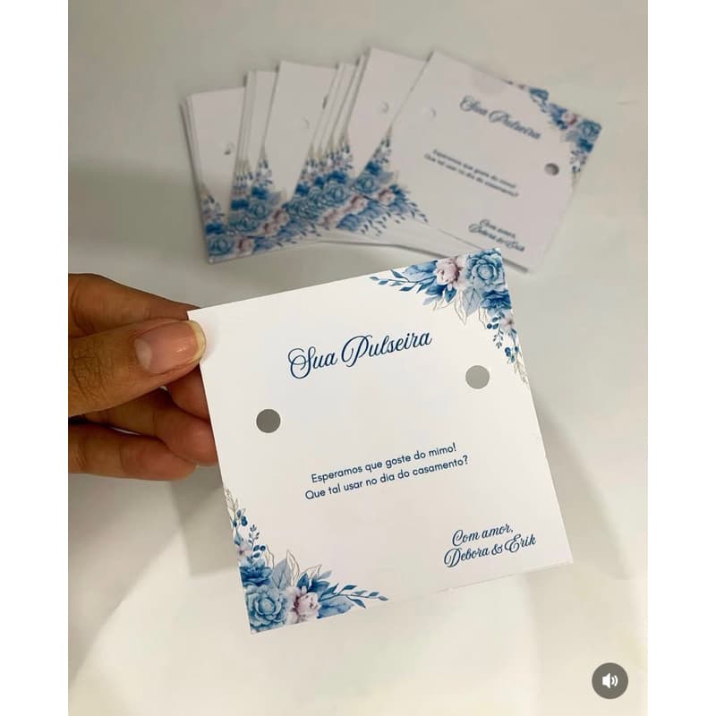 Tag para Pulseira da Madrinha