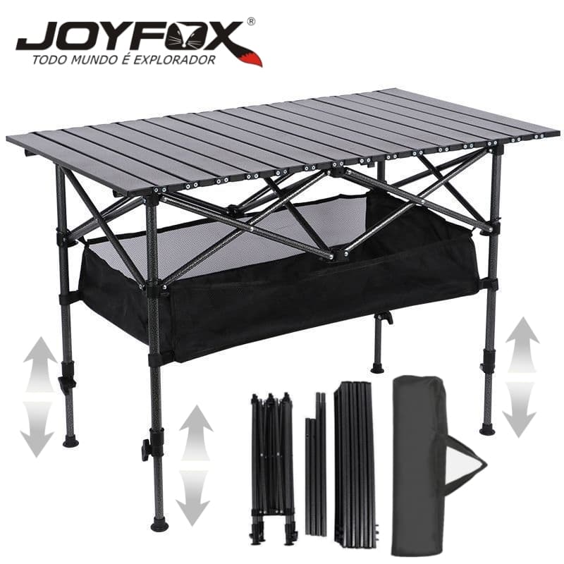 Mesa Dobrável 120X55cm Ultraleve Portátil Altura Ajustável