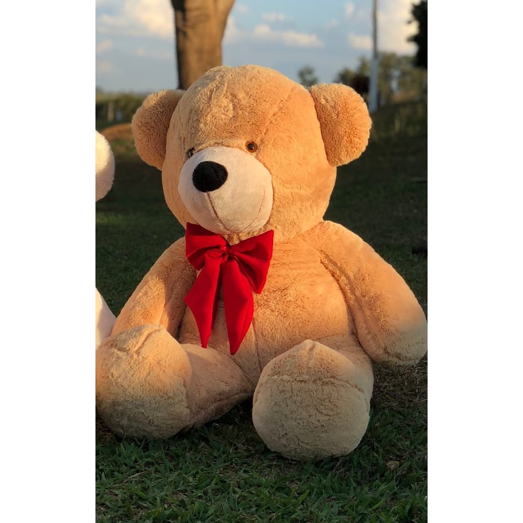Urso De Pelúcia Gigante Teddy- 90 Cm e 1,10 metros Ursinho 50 cm Macio C/ Laço Personalizado Grátis