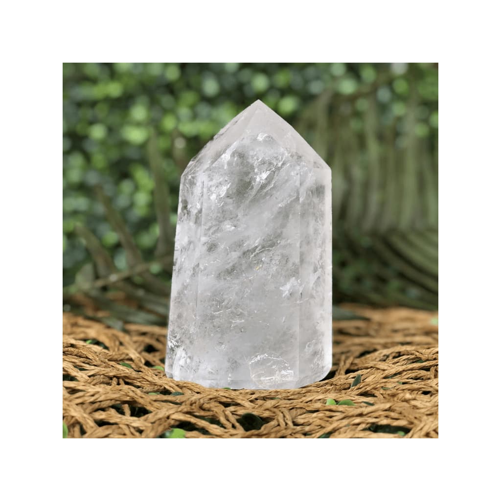 Ponta De Cristal Pedra Quartzo Polida Cristal Gerador