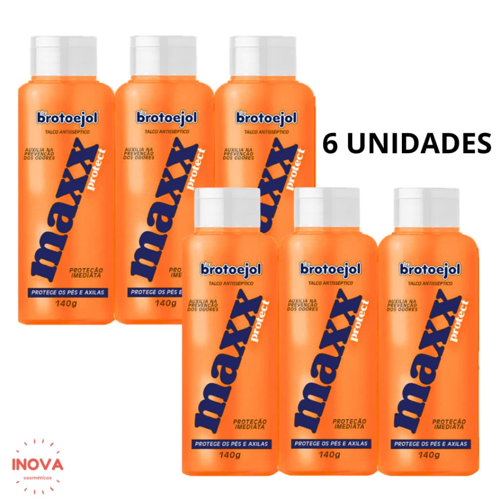 Kit Com 6 Talco Para Pés Maxx 150g Brotoejol