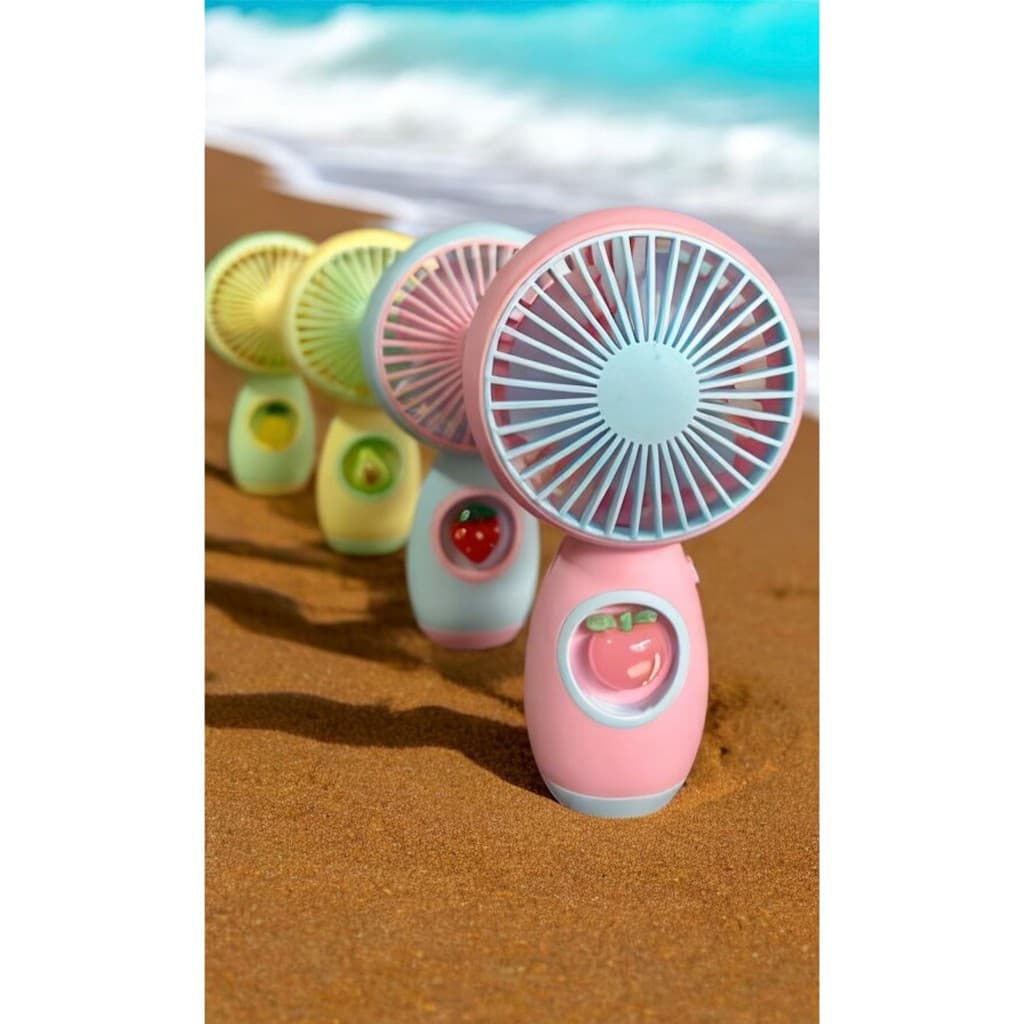 Mini Ventilador Portátil Recarregável USB com design Divertido