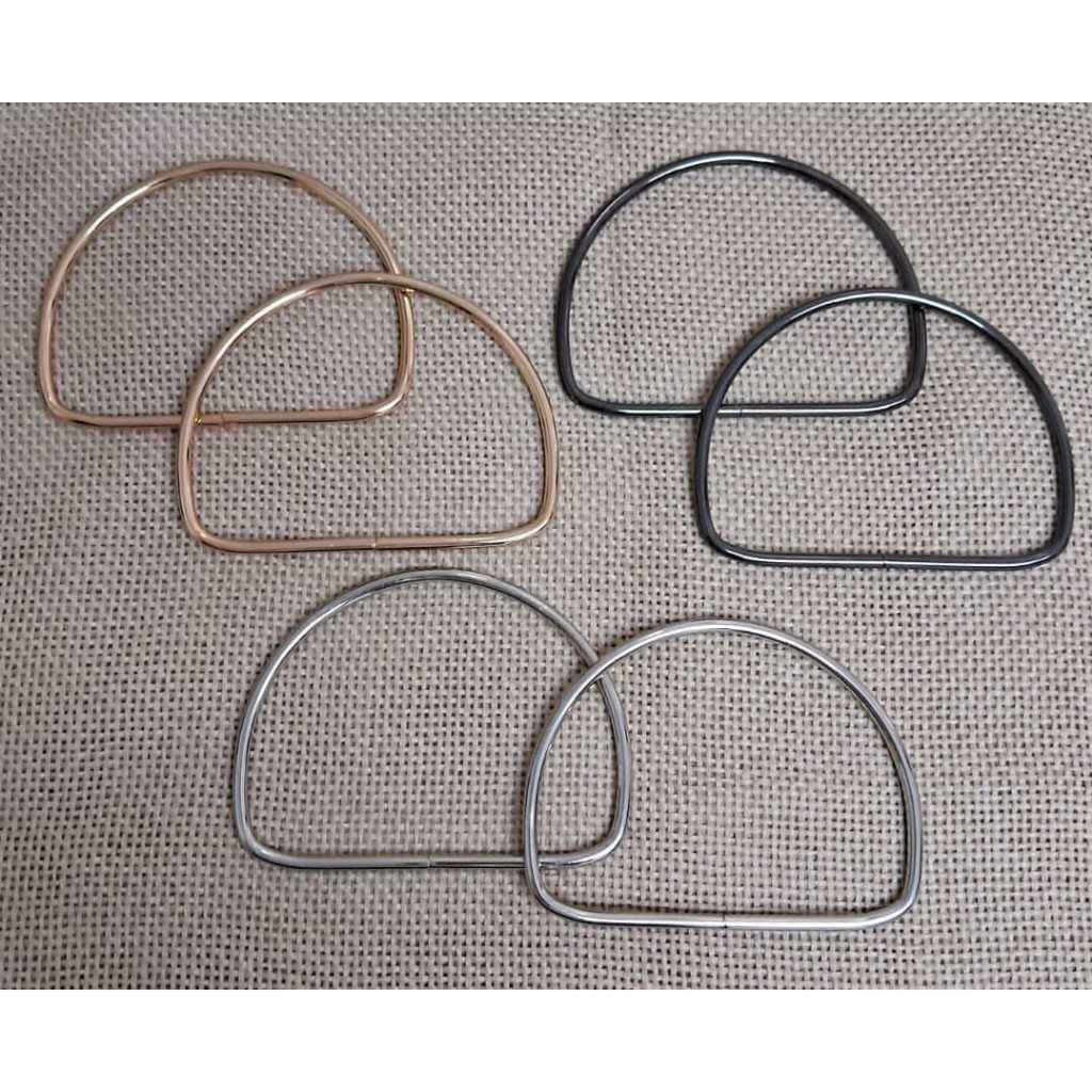Alça de Metal 10,5cm Meia lua para bolsas