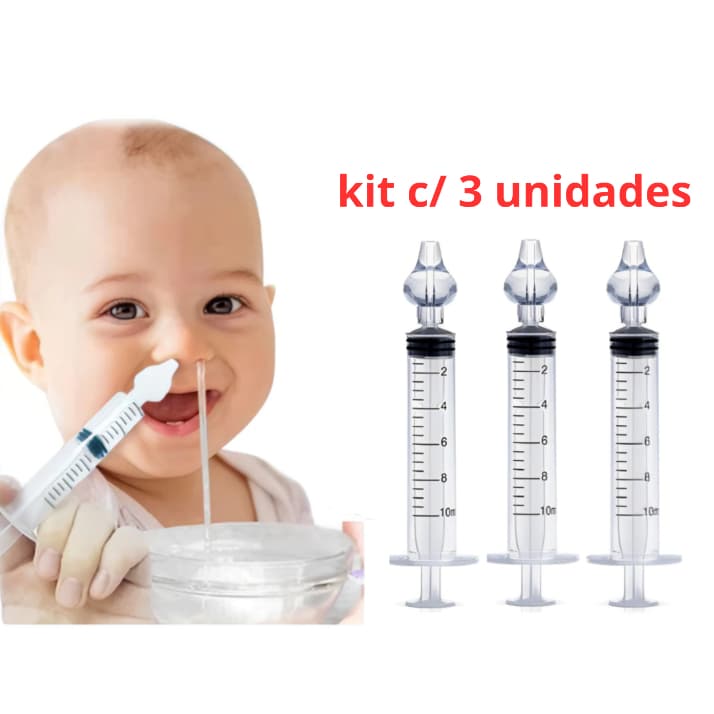 Seringa Lavagem Nasal Infantil E Adulto Limpeza Do Nariz