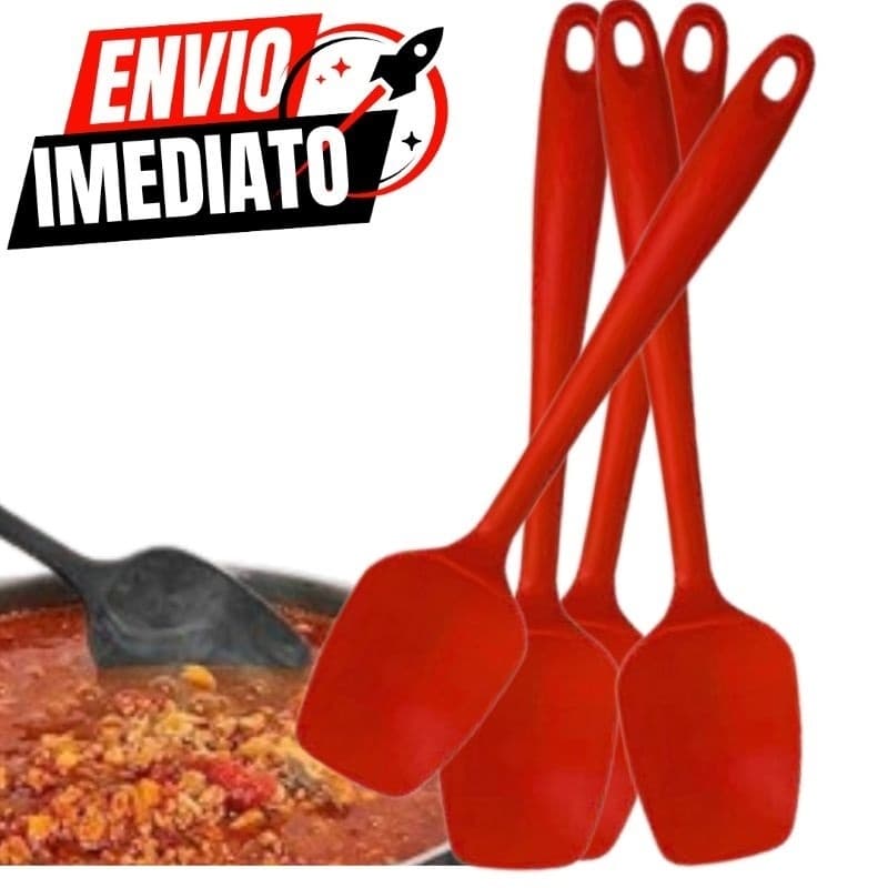 4 ou 2 ou 1 und Espátula de Silicone Premium 27Cm Resistente Alta Temperatura Casa Cozinha Buffet Restaurante