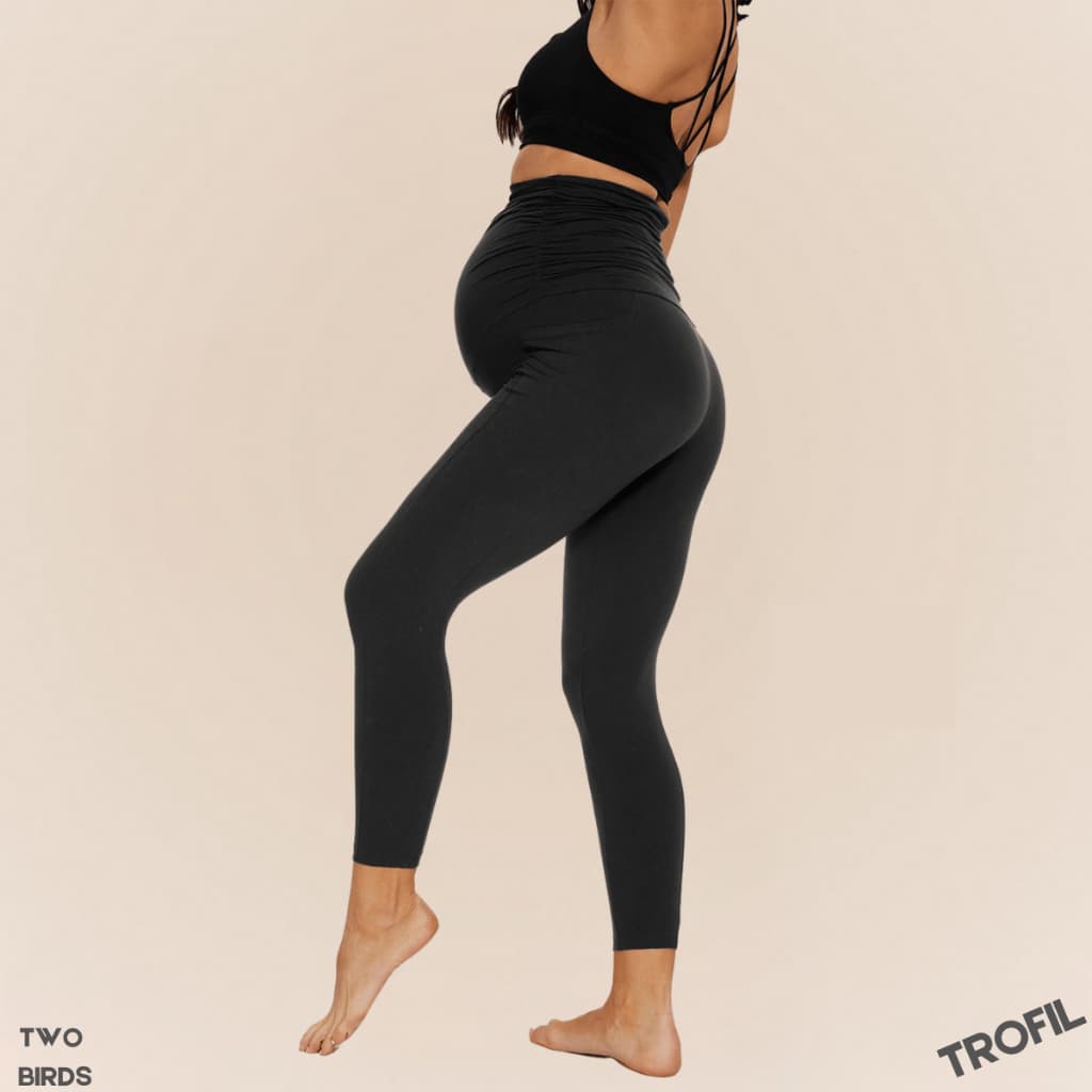 Calça legging gestante roupa maternidade alto conforto sustentação barriga alto calça para grávida