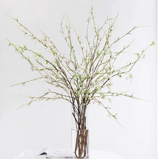 Kits 3 Galho de Complemento verde 85cm Artificiais salgueiro dragão de planta verde com folhas Ramo de salgueiro