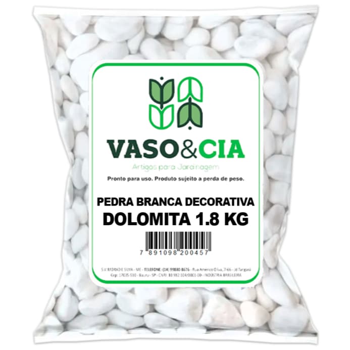 Pedra Dolomita Branca Seixo Branco - Vaso Jardim Decoração Planta - 1.8 kg