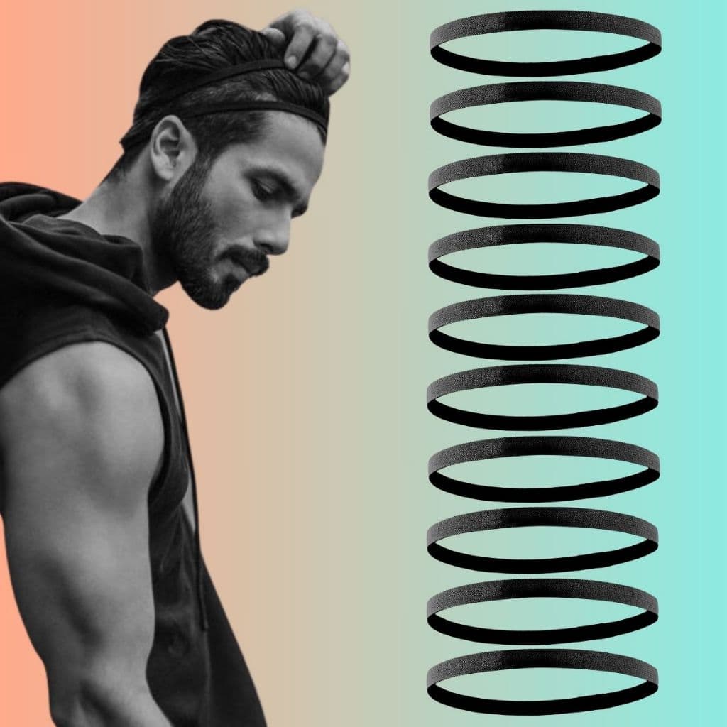 Kit 10 Faixa Esportiva Elástica Prendedor de Cabelo Academia Yoga crosfit