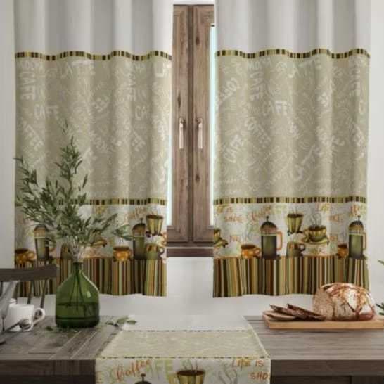 --PROMOÇÃO-- Cortina de cozinha 2.00 x 1.50 m Netvendi enxovais