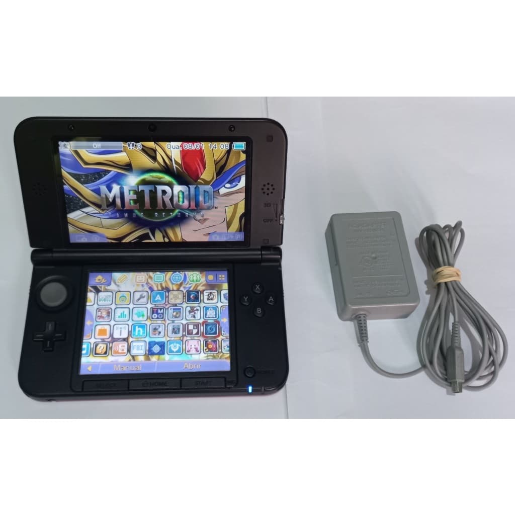 NINTENDO 3DS XL DESBL. COM JOGOS POKÉMON ULTRA SUN ZELDA MARIO RESIDENT EVIL