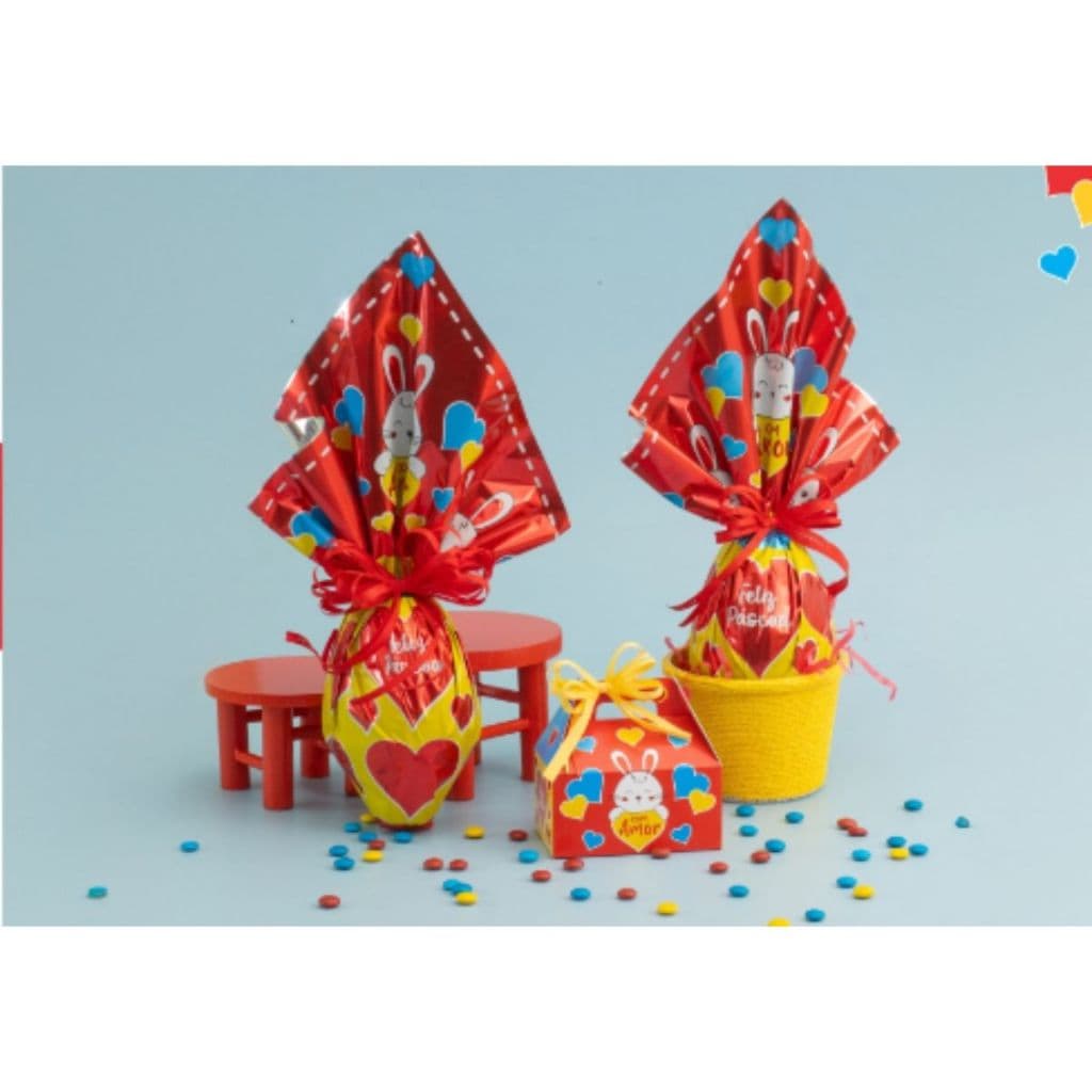 Saco Para Ovo de Páscoa de 250 Gramas á 300 Gramas 25 UNIDADES 35CM X 35 CM OPÇÕES DE ESTAMPAS