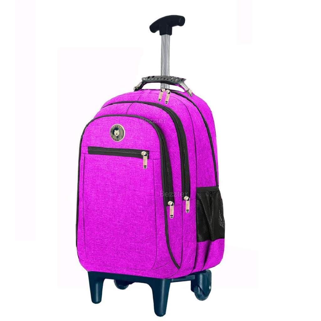 Mochila de rodinhas Faculdade Escola Trabalho Rosa