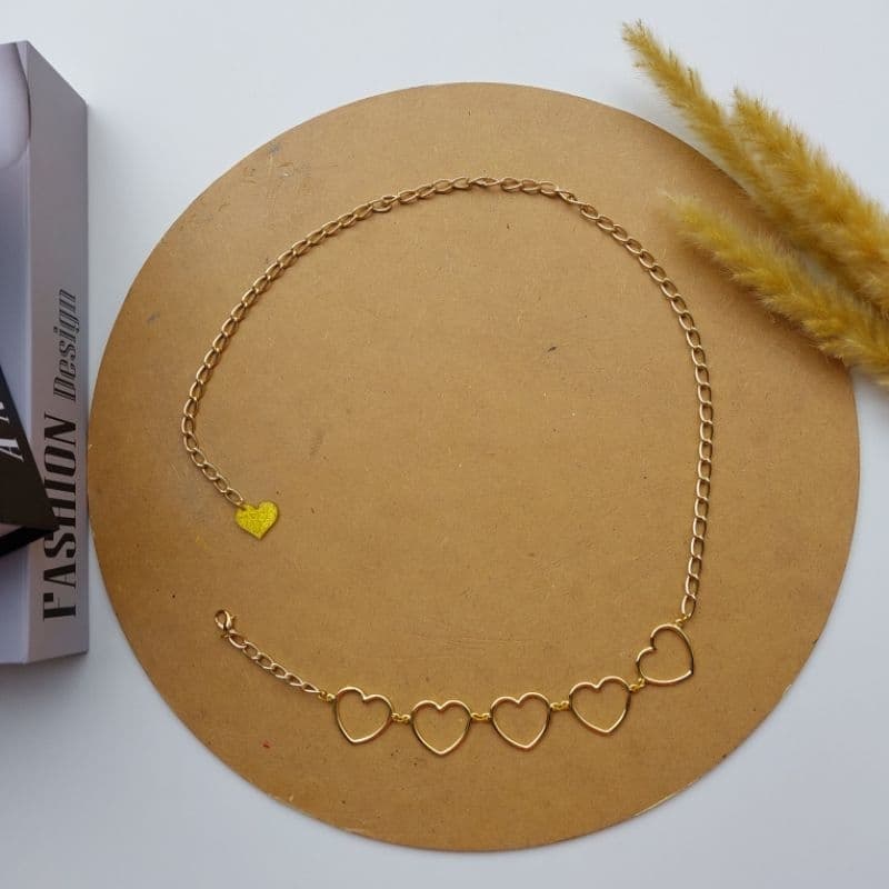 Cinto infantil juvenil adolescente menina tendência Natal coração dourado vermelho Natal Ano Novo moda blogueirinha