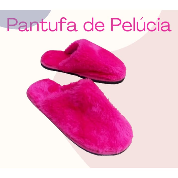 Pantufa Chinelo de Quarto Peluciada - Unissex Adulto Confortável - Solado antiderrapante - Diversas cores - K-TWO