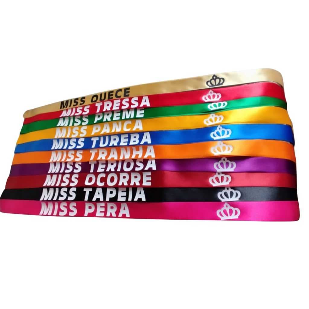 Faixa Miss Personalizada para Homenagens