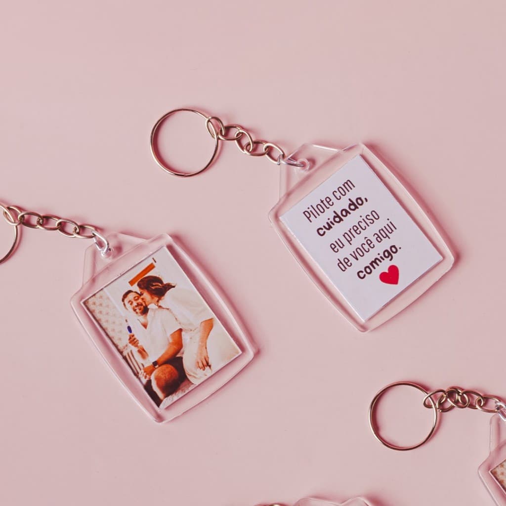 Chaveiro Pilote Com Cuidado Personalizado Casal